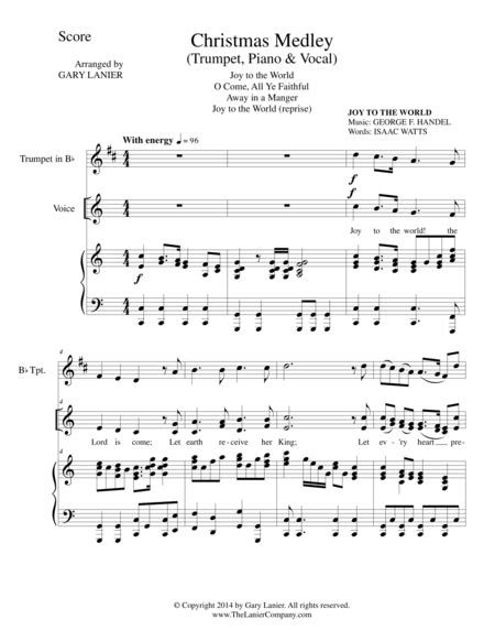 CHRISTMAS JOY MEDLEY (Bb Trumpet/Piano/ Optional Vocal With Parts)